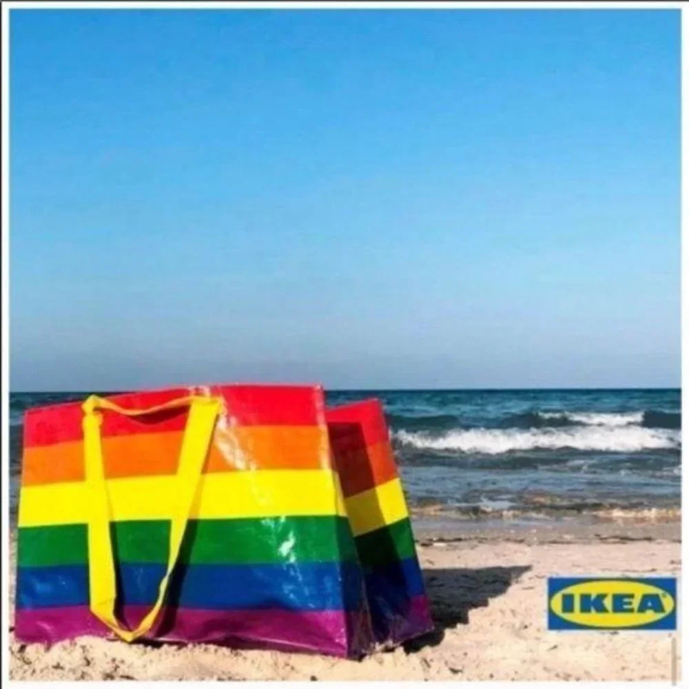 2 IKEA LGBTQ PRIDE Reusable Tote Bag STORSTOMMA